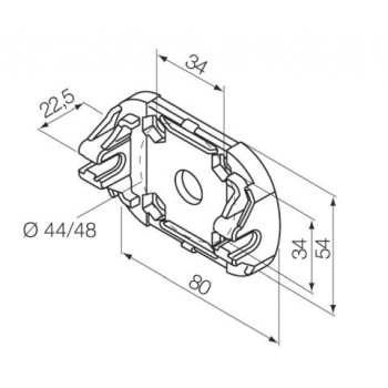 Uchwyt plastikowy z zaczepem 525.10052 do 30 Nm